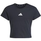 adidas Niñas ESSENTIALS LOGO T-SHIRT, black/white, 5-6 Years