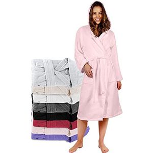 Twinzen - Badjas Vrouwen Katoen - Zacht en Donzig - 100% Katoen OEKO-TEX® Gecertificeerd zonder Chemicaliën