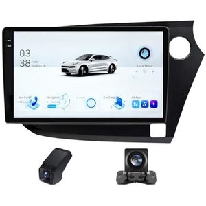 Carplay autoradio 2 Din geldt voor Honda Insight 2 LHD RHD 2009-2014 met Android Auto Bluetooth 9 inch touchscreen autoradio met RDS FM GPS stuurwielbediening + achteruitrijcamera(B,C30Plus)