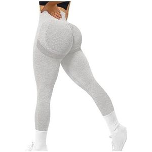 High Waist Yoga Leggings for Women Tummy Control Workout Compression Pants Moisture-Wicking Stretchy Gym Running Activewear Seamless Squat-Proof High-Rise Leggings(LightGray_XL 3PCS)