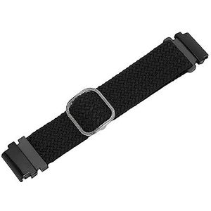 Horlogeband Ademend Gevlochten Nylon Band voor Fenix ​​7S (Zwart)