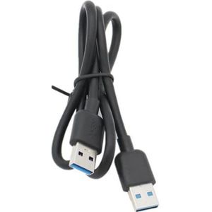 VEKPTHTBH USB 3.0 datakabel USB-kabel high-speed A mannelijk naar A mannelijke aansluitkabel 0,6 meter AM/AM verlengkabel (kleur: 1,5 mzwart)