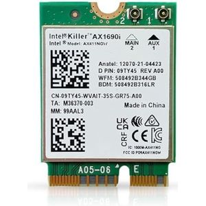 Killer Series for Intel AX1690i WiFi 6E Gaming Adapter Upgrade | CNVio2 M.2 WiFi Card | High-Speed 3.0 Gbps WiFi for PC | Bluetooth 5.3 Support | Supports Intel 12th+ Gen CPUs