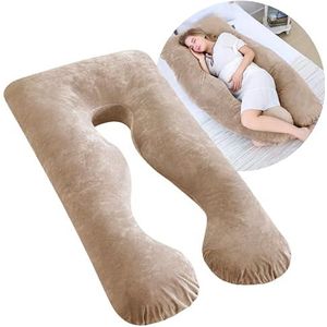 Home4u - Zwangerschapskussen XXL - Teddy Bruin - Lichaamskussen - U Vorm