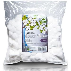 500 stuks Pack, RE-GEN 100% natuurlijke watten ballen gezondheidszorg dressing schoonmaken watten pads | Ideaal voor eerste hulp, gezondheid en schoonheid, persoonlijke verzorging, cosmetica