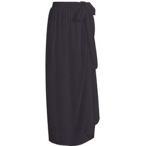 Shengxi Sarong Pareo voor dames, lange sarong bikini cover-up strandwrap om te dragen over badpakken, sarong pareo, Zwart, Eén maat