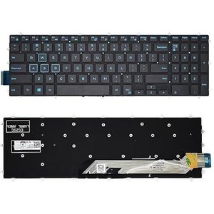 US Laptop Toetsenbord voor Inspiron15-7000 7566 7567 7568 7577 5567 7587 7570 7580 3580 3581 3582 3583 3584 3585 Achtergrondverlichting(US Blue Word)