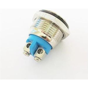 1 stuk JYL16Q2 16 mm metalen kogelknop met zilveren contacten waterdichte terugstelschakelaar schroefvoet accessoires voor deurbel