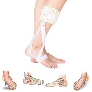 Orthese for klapvoet, enkelondersteuning en stabilisator met verwijderbaar verband for platvoeten - beroerte MS geschikt for linker-/rechtervoet, links-M(Right,L)