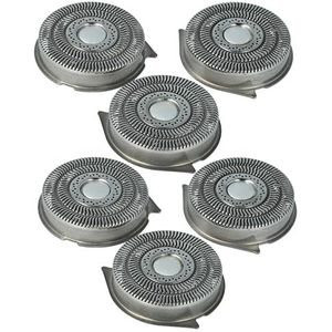 vhbw - Scheerkop - Vervangt Philips HQ9 - 6 x Opzetborstels - Huidvriendelijk