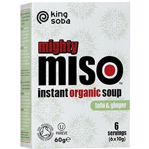King Soba Mighty Miso Tofu & Ginger Instant Organische Soep, 60g
