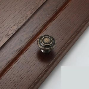 ROBAUN Metalen antieke kledingkast kast trekgrepen retro messing 128 mm keukenlade kast deurgreep meubelknoppen 1 stuk (kleur: 682-enkel)
