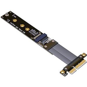 Riser PCIe 4x Verlengkabel M2 M.2 NVMe SSD naar PCIe x4 adapterkaarten Riser CARD ondersteuning PCI-E 3.0 x4 Full Speed ADT R24SF 5CM