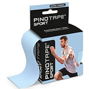 Pinotape Sport kinesiologische tape 5 cm x 5 meter Ice Blue Blue 3-pack