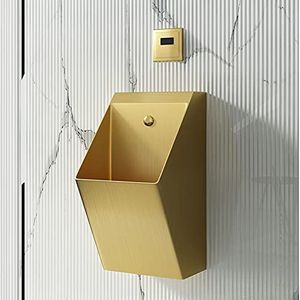 Commerciële Washout Urinoir Auto Urinoirs Spoelen Set, Muur Hung Urinoir Trechter Toilet met Sensor Spoelklep (Goud)