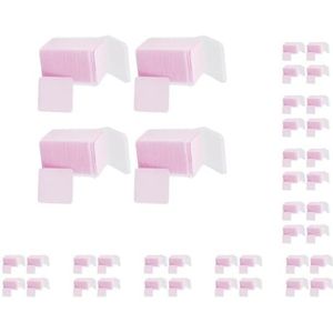 10 Set 4 Set Absorberende Zachte Nail Cleaning Wipes Zachte en Effectieve Nail Cleaning Zacht Op Nagels Katoen Nagellak Remover Pads Roze