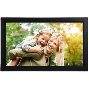 Smart Photo Frame, Home 100-240V Digitale Fotolijst Kunststof 21,5 Inch Scherm (EU-stekker)