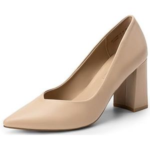 DREAM PAIRS - Klassieke Elegante Partyschoenen - Naakt PU - Pumps
