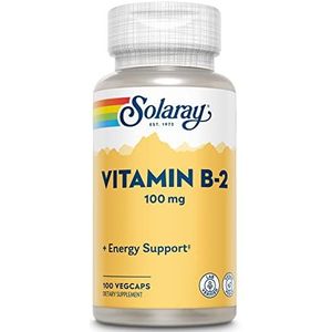 SOLARAY Vitamine B-2 Mg | Vegcaps, smaakloos, smaakloos, 100 stuks