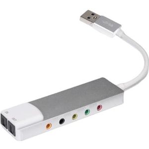 Yjcnelcr USB Externe Geluidskaart met SPDIF Digitaal Geluid voor 5.1 & 7.1 Surround Sound Systems, Aluminium