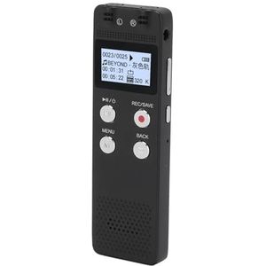 Mini-Voicerecorder, MP3-speler, Opnemen met één Klik, Helder Geluid, Multifunctioneel, Ingebouwde Digitale Voicerecorder van 72 GB voor Interviews en Lezingen (32GB)