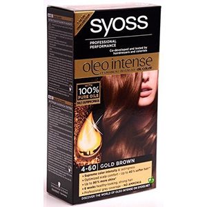 Syoss Oleo Intense Haarkleur Dye 100% Pure Oliën 0% Amonia 4-60 Goud Bruin
