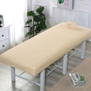Beauty Bed Cover, Elastische Wasbare Massagebedhoes, Beautybedhoes Met Gezichtsgat, Zachte Wasbare SPA-massagetafel, Gezichtshanddoek, Geschikt For Salons En SPA's(Khaki,R70x190cm)