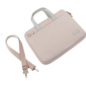 TYNXK Laptoptas Lichtgewicht Laptoptas Draagbare Vrouwen Zakelijke Schouder Messenger Bag 35/35 Inch Handtas Waterdichte Opbergtassen Aktetassen Laptop Tas Case (Beige-Groen, 15-16.1"")