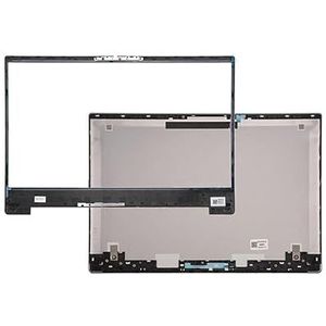 WANGHUIH Voorrand cover LCD achterkant bovendeksel scharnieren compatibel met Lenovo IdeaPad S340-14 S340-14IWL S340-14API 2019 Laptop (zilver A+B)