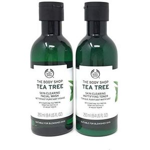 The Body Shop Tea Tree Duo Set 100% Vegan Facial Wash en Matterende Toner