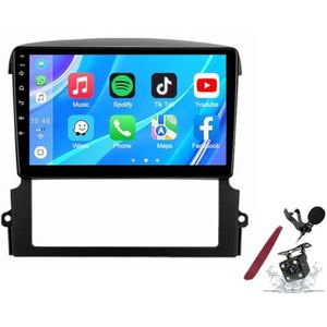 Android 14 Autoradio Sat Navi voor K-IA Sorento (2002-2008) 9 Inch Touchscreen Multimedia Speler met Draadloze Carplay GPS Navigatie FM RDS Bluetooth 5G-WiFi SWC DSP,M100s