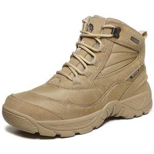 Mannen Militaire Boot Outdoor Combat Enkellaars Antislip Tactische Woestijn Leger Boot Schoenen Motocycle Laarzen, Zand Kleur, 42 EU