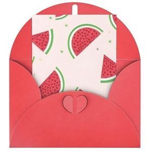 Roze Watermeloen Wenskaarten Leuke Bruiloft Kaart Thinking Of You Kaarten Dank u Kaarten Blanco Kaarten Met Enveloppen, 10 X 16 Inch