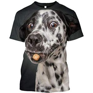 Dierenhond 3D-print T-shirts puppy grappige T-shirts heren vrijetijdskleding vrouwen hip hop T-shirt korte mouwen kleding, Stijl 23, XXL