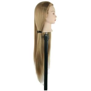 Mannequinhoofd met standaard for lang haar, oefenhoofd for kapper, for cosmetologiepop, for haarvlechten for salon(Type-27)