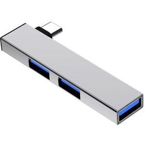 Nucelit Multiport USB C Adapter 4 Havendongle met Snelle Snelheid 2 USB2.0 1 USB3.0 voor PC-Laptop