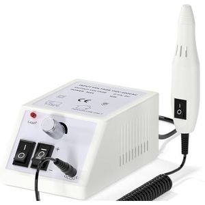 Professionele Nagelschuurmachine Gelpolijstmachine Boorpen Apparaat Elektrische Manicureset Nagelpolijstmachine Freesgereedschap(White,US)