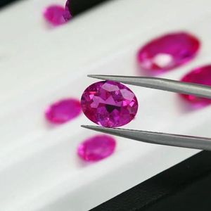 Losse stenen met insluitsels voor ringen, ketting, roze, 13x18mm, 1 stuk