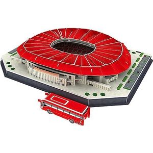 3D-puzzel, stadion 3D-puzzel, nieuw stadion driedimensionaal model, 3D-doe-het-zelf-puzzel for volwassenen of kinderen, for voetbalfans (34,3 * 26,1 * 6,8 cm) Eén kleur