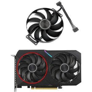 87mm T129215SU 12V 0.5A 6-pins dubbele RTX3060 3060 Ti grafische kaartkoelerventilatoren voor ASUS voor GeForce RTX 3060Ti V2 MINI DUAL OC-ventilator(A Fan)
