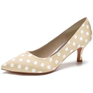 SYDZSW Sexy Hakken Schoenen Partij Bruids Hakken Puntige Teen, Champagne, 43 EU