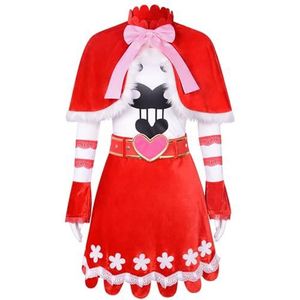 Anime Per-onas Princess Mononoke Cosplay Kostuum, Kerst Uniform Rok Vrouw Sexy Kawaii Carnaval Pak (Color : Red, Size : L)