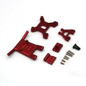 For WLtoys 144001 124010 144016 124007 124016 124017 124018 124019 RC afstandsbediening auto metalen PO accessoires gemodificeerde voorbumper(Red)