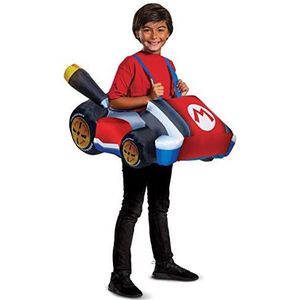 Super Mario Kostuum, Opblaasbare Nintendo Mario Kart Jongens Outfit, Kids Size Fan Operated Uitbreidbaar Karakter Blow Up Suit