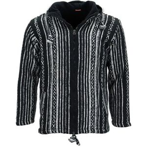 LOUDelephant Fleece voering Geborsteld Katoen Jas Capuchon Vest - Black Diamond, M, zwart (black diamond), M