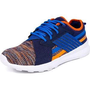 Nautica Canvey-Radical Damessneakers, modieus, slip-on sneaker, jogger, comfortabele hardloopschoenen, Marineblauw / Oranje, 39.5 EU