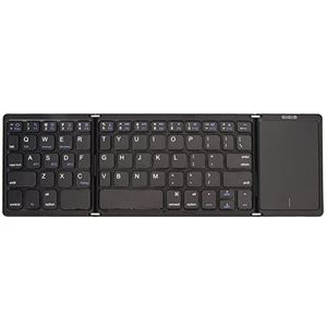 Draadloos Toetsenbord, 3-laags Toetsenbord Goede Stabiliteit 140mAh Batterij Geluidsarme Knop voor Tabletlaptop Smartphone (Zwart)