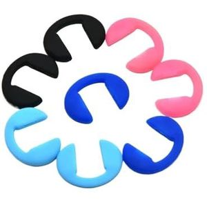 U-vormige siliconen neuspads for brillen, 5 stuks accessoires for montuurreparatie(Blue)
