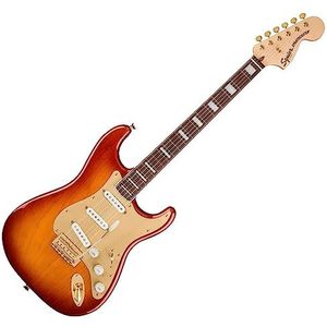 Squier 40th Anniversary Stratocaster Gold Edition LRL Sienna Sunburst - ST-Style elektrische gitaar
