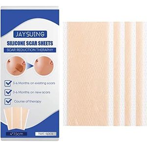 Littekenbladen van siliconen, zachte siliconen vellen voor littekens, 4 stuks, professionele littekenverzorgingspleisters om littekens en effectief te verwijderen